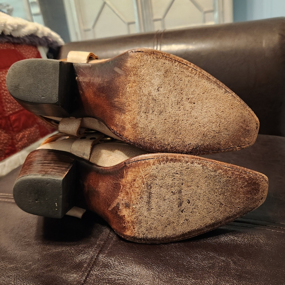 Cleo + WOLF Cream Ankle Cowgirl Boots - Picture 9 of 14